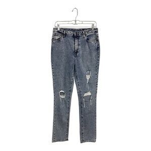 Buffalo David Bitton High Rise Jayden Jeans Size 29 Distressed Acid Wash Blue